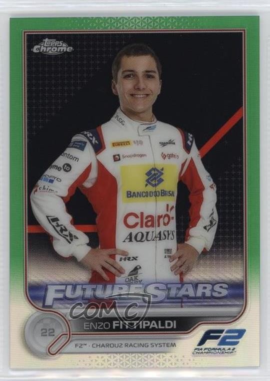 2022 Topps Chrome Formula 1 Green Refractor 13/99 Enzo Fittipaldi #95 0s1n