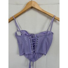 Out From Under Lace Modern Love Corset Top Women S Lilac Urban Outfitters