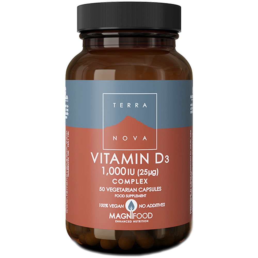 Terranova Vitamin D3 Complex 1000iu (25µg) - 50 Vegetarian Capsules