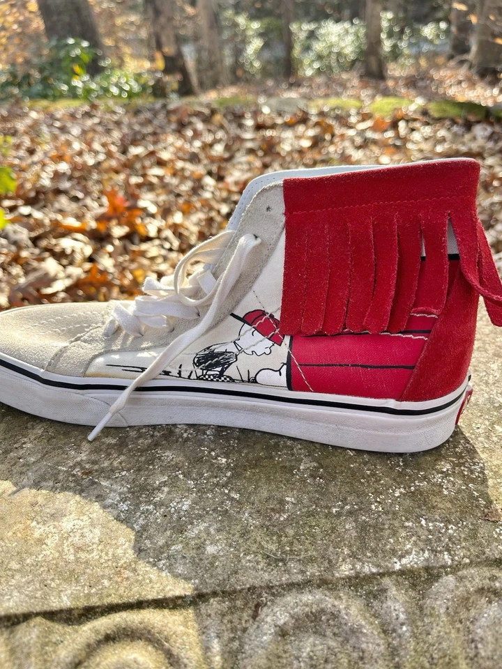 Vans Off The Wall High Top Shoes Women's 9.5 Snoopy Peanuts by Schulz Leather - Image 2 of 4