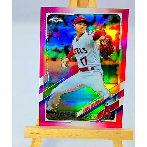 Shohei Ohtani #159 Topps Chrome Pink Rainbow Refractor 2021 Los Angeles Dodgers