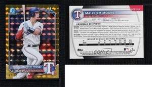 2025 Bowman Chrome Prospects Gold Geometric Refractor /50 Malcolm Moore #BCP-129