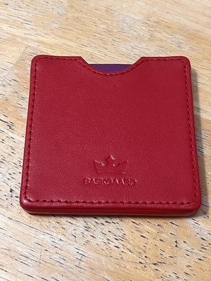 Baekgaard Leather Make Up Mirror Case Carrier Red And Purple