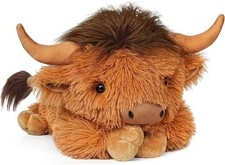 Weighted Highland Cow Stuffed Animals 4.2 Lbs Weighted Highland Cow Plush for