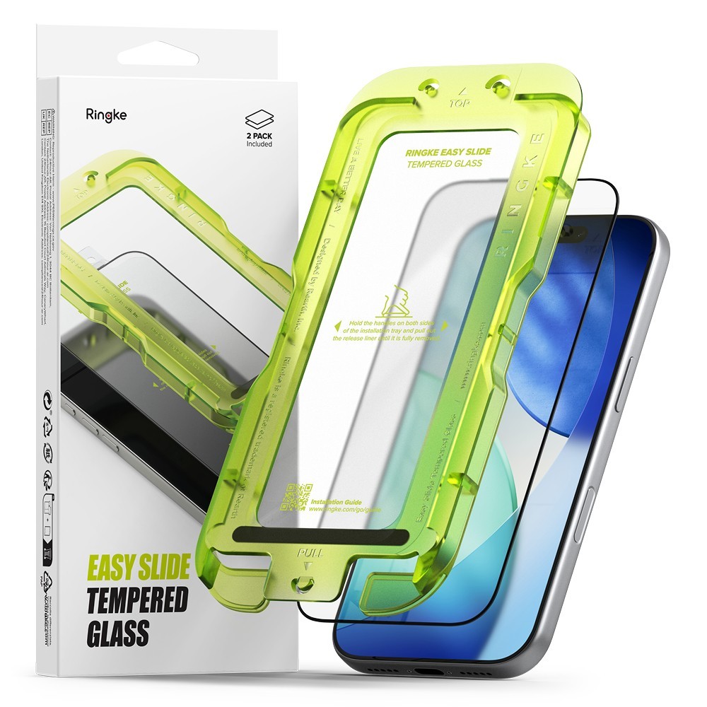 For iPhone 17 Pro Max &vert; Ringke &lbrack;Easy Slide Tempered Glass&rsqb; Screen Protector 2PK