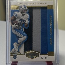 2020 Panini Plates & Patches Full Coverage D'Andre Swift Lions FC-9 Rookie /80