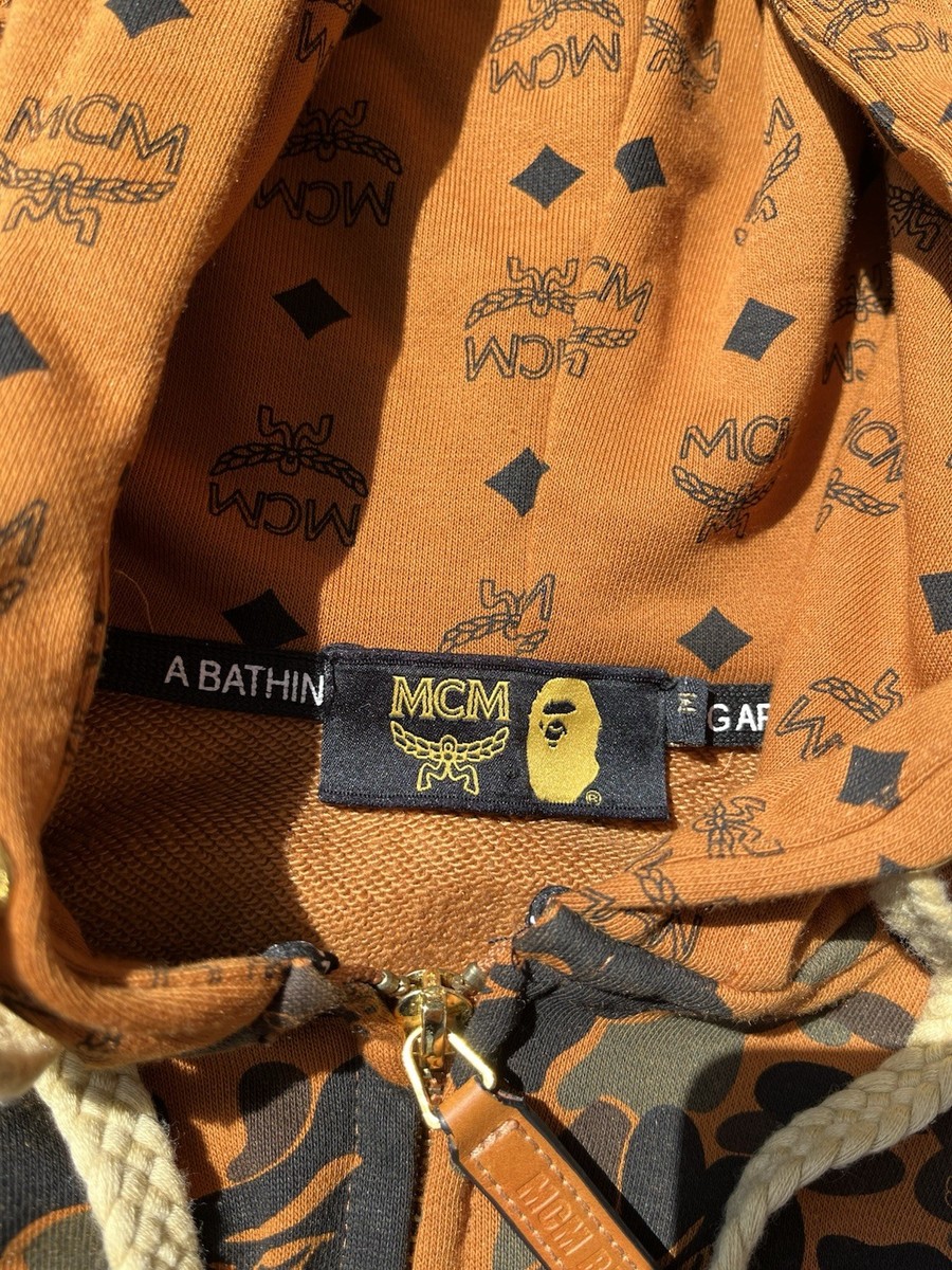BAPE X MCM Zip Up Hoodie | eBay