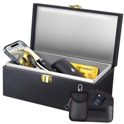 Large Car Key Signal Blocking Box with Faraday Bags for Car Keys