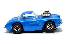 RARE Tyco 60 Vette Metallic Blue REDLINE TIRES Chrome Motor FAST 440x2 SEE VIDEO
