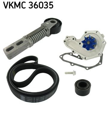 SKF Vkmc 36035 Wasserpumpe + Keilrippenriemensatz FüR Renault-image