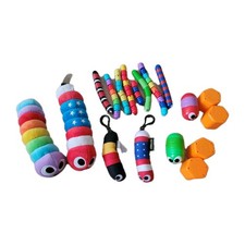💥 Lote Slitherio - Juego de juguetes de videojuego de peluche arco iris patriótico gusano flexible
