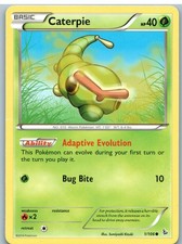 Caterpie 1/106 Common Flashfire Pokemon Moderately Played