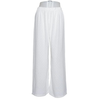 Dressify, Palazzohose, Größe: 34, Weiß, Polyester, Gepunktet, Damen #JYk