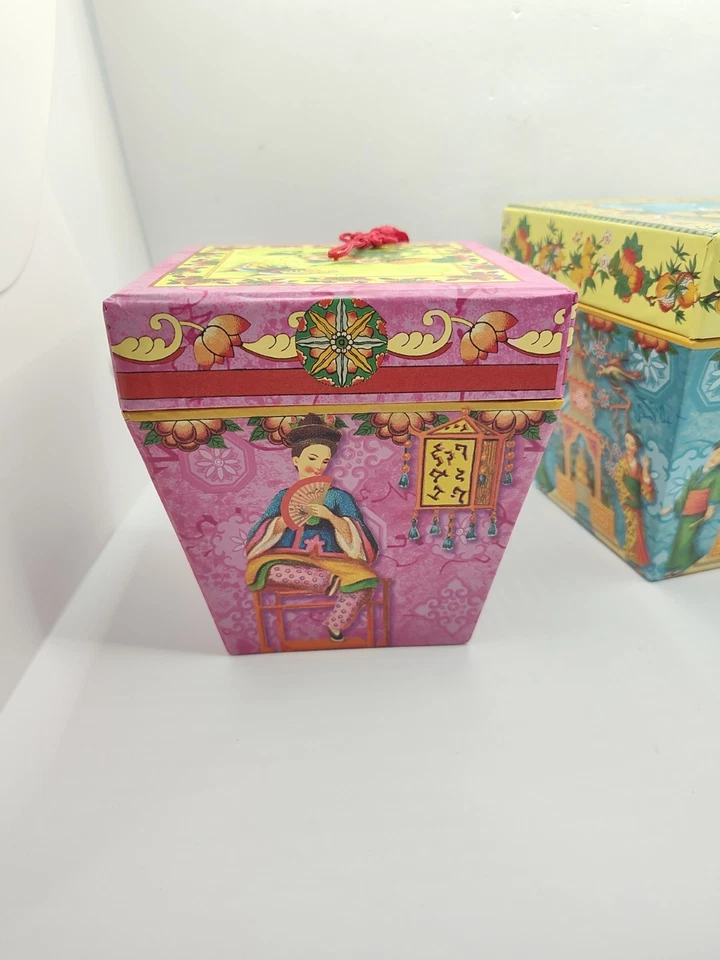 PUNCH STUDIO Asian Trapezoid Nesting Boxes (Set 2), Excellent Condition! - Image 3 of 4