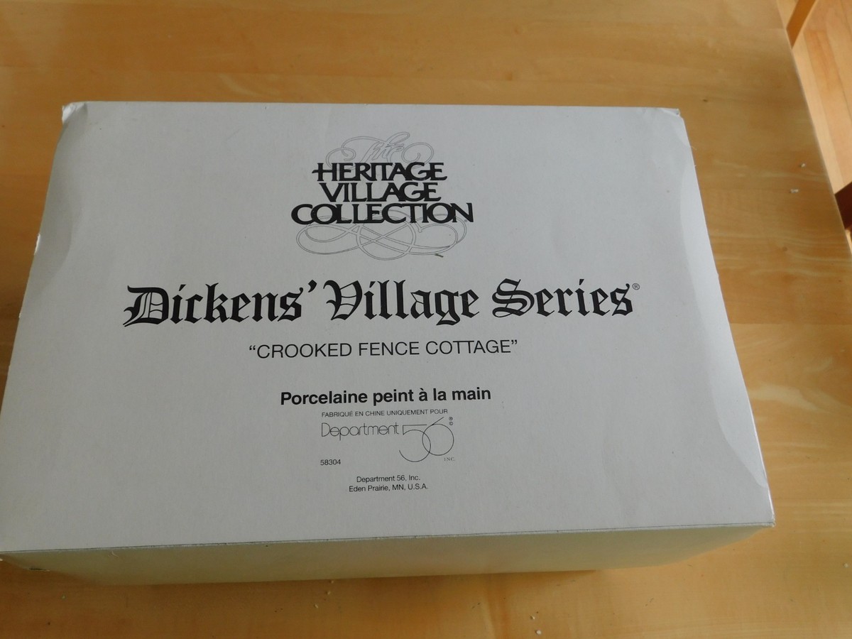 CROOKED FENCE COTTAGE Department 56 Dickens Village w/Box 58304