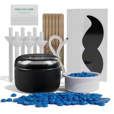 Nose Wax Kit, Mini Warmer for Eyebrow Ear Hair Removal, Waxing Kit Black