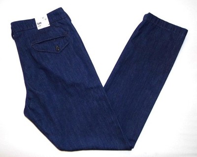 LEE - Herren NEU Slim Tapered Fit Denim Chinohose 32''W x 32''L Indigo Blau Jeans