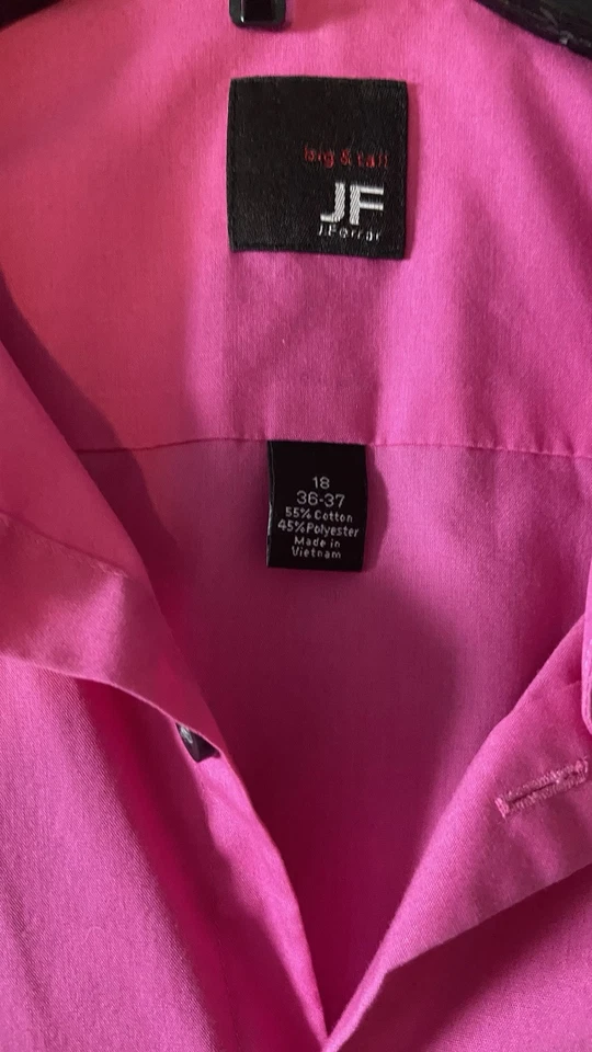 Camisa de vestir con botones talla 36-37 grande y alta para hombre Foto 2 de 2