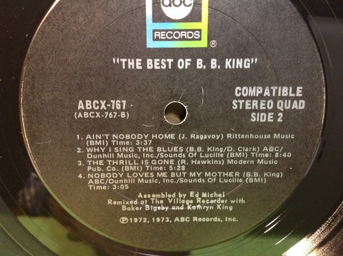 B. B. King, the Best of -ABC 12" Vinyl LP Record (1973) - Picture 4 of 5