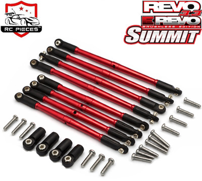 TRAXXAS E REVO 2.0 SUMMIT REVO 3.3 CNC ALLOY PUSH & TIE ROD SET GPM UPGRADE 533