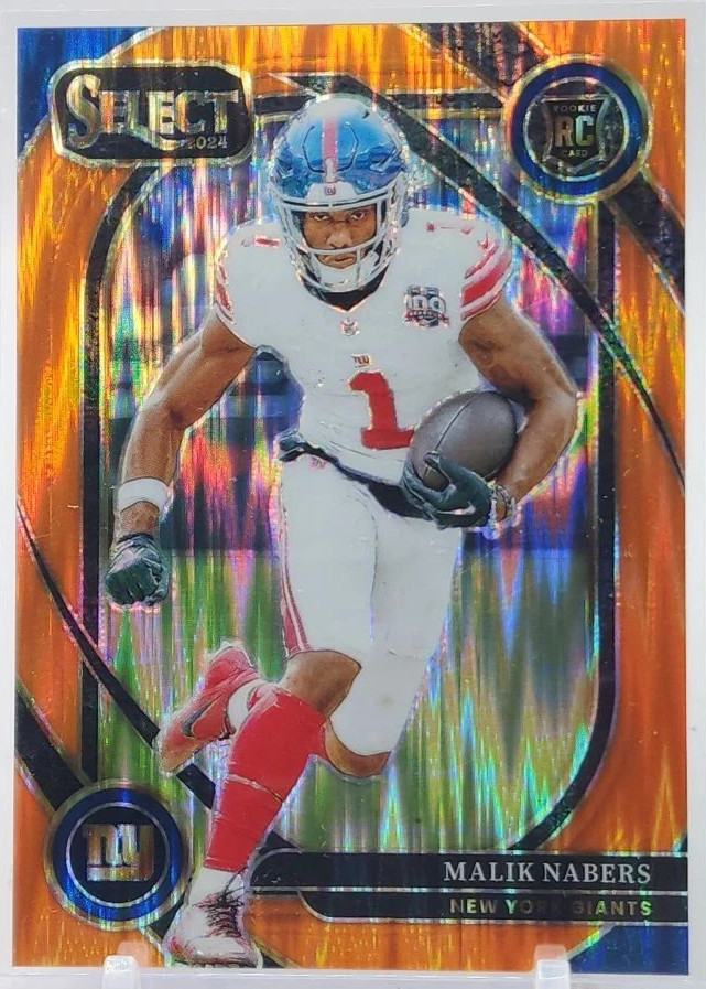 MALIK NABERS 2024 SELECT CLUB LEVEL ROOKIE ORANGE SHOCK PRIZM RC /399 Q4719