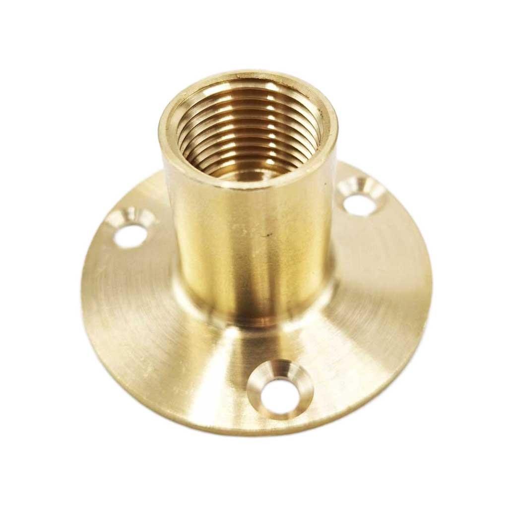 1/2"" x 15mm Garden Tap Wall Plate Tube Boss Bracket Brass