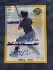 2025 Panini Prospect Edition #186 Max Belyeu GOLD PULSAR PRIZM AUTO /10