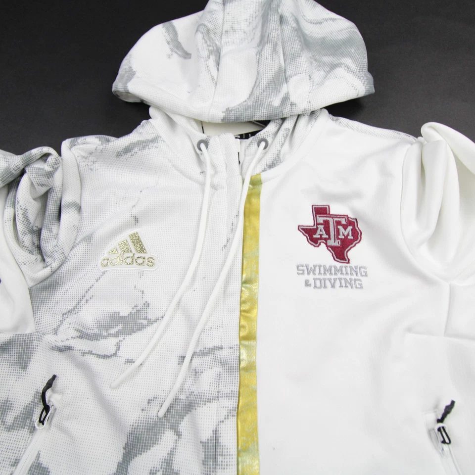 Chaqueta Adidas Texas A&M Aggies Para Hombre Blanca Nueva Foto 4 de 4