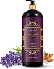 Aromatherapy Lavender Massage Oil, 10 fl oz Relaxing Massage Oil for Massage The