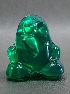 Vintage EGGY Green Clear JELLY Gogos Crazy Bones Classic Original 1996