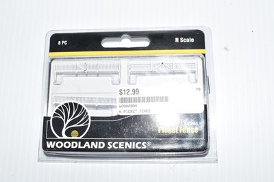 Woodland Scenics A2992 Rail Fence N GAUGE- 8 PC -NEW   (ETF57)