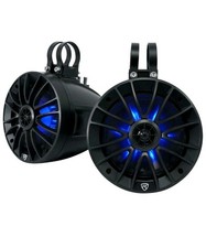 Rockville PT65BR 6.5" Powered Bluetooth LED Tower Speakers For ATV/UTV/RZR