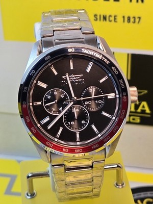 Invicta Specialty Briar Men's Watch 42mm Steel w/ Blue & Red Bezel & Black Dial