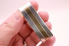 Tiffany  Co. Sterling Silver 925  18kt Yellow Gold Stripe Money Clip