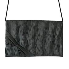 La Regale Evening Bag Clutch Pleated Organza Satin Bow Braided Strap Hong Kong