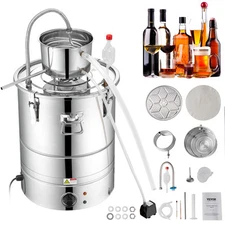 VEVOR Alcohol Still Water Alcohol Distiller 9Gal with Thumper Keg & Water Pump