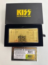 Boleto dorado exclusivo de KISS End Of The Road Tour FINAL SHOW del 02/12/23