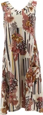 Attitudes Renee Como Jersey Illusion Waist Dress Tropical Sands M NWOT (1037)