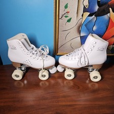 PAPAISON Quad Roller Skates White Size 7 Adult EU 38 High Top Rink Wheels