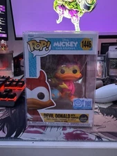 Funko Pop Devil Donald with Pumpkin Blacklight Chase Exclusive # 1446 +Protector