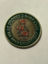 Rare 1899 Open Championship 1" Coin Style Golf Marker - Royal St George's GC
