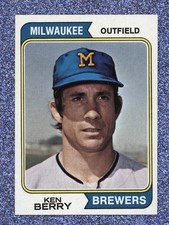 1974 Topps Baseball # 163 Ken Berry Milwaukee Brewers  - Free Shipping