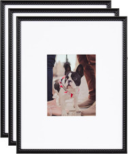 Adlynn Modern Black Beaded Picture Frame Set of 3 for Stylish Wall Decor