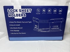 4 Pack Lock Sheet Holders Bed Sheet Holder Secure Firmly in Place, Baby Blue