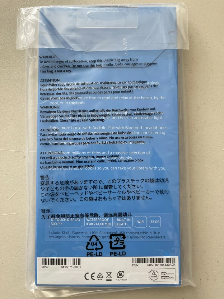 Amazon Kindle Paperwhite 10th Generation 32GB Wi-Fi 6" eBook Reader Tablet Black - Image 2 of 4