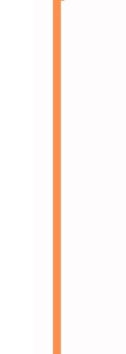 Full Size 1/4 inch Matte Orange Creamcicle Football Helmet Stripe - 20 mil 3M