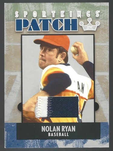 Camiseta deportiva Sportkings Nolan Ryan 2007 parche usada en el juego plata #P-16 serie A - Imagen 1 de 2