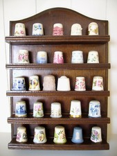 25 St. Fingerhut-Sammlung Franklin Mint mit Regal Porzellan-Manufakturen