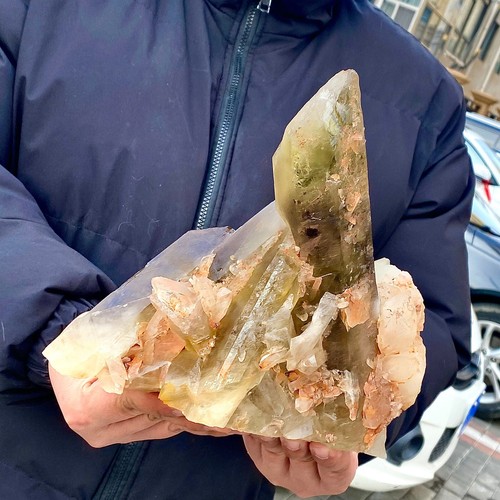 8.91LB Natural yellow Quartz Stone Crystal Cluster Healing Stones Mineral - 第 9/12 張圖片