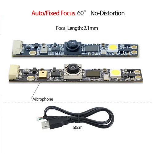 5MP OV5640 USB Camera Module AF/FF 60 Degree Mic No Distortion Webcam 2592*1944